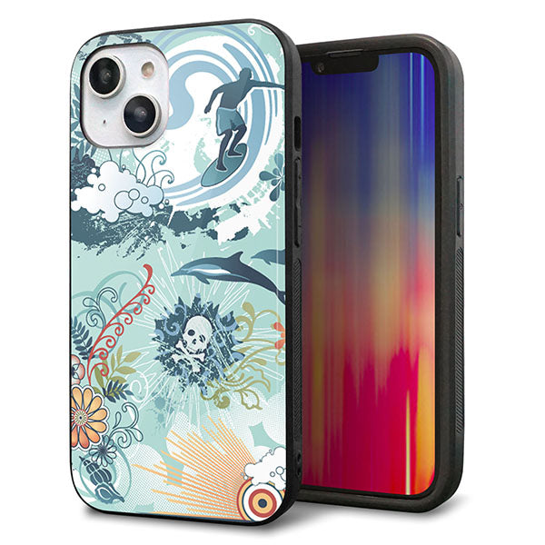 iPhone14 強化ガラス&TPUスマホケース ガラプリ【431 ハワイ】