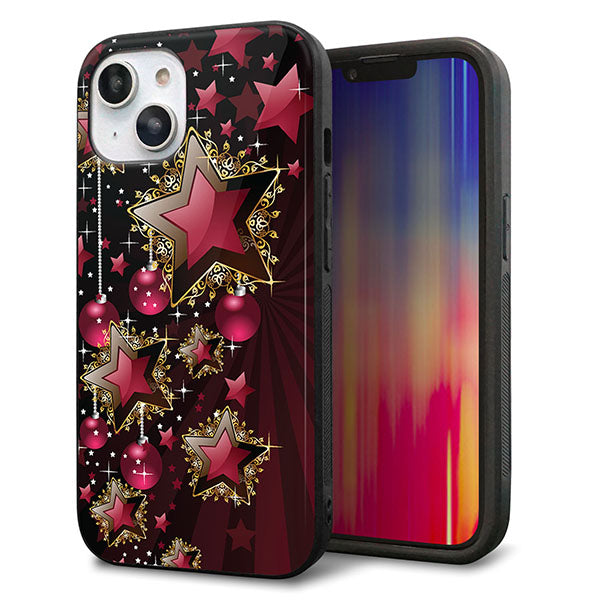 iPhone 14 強化ガラス&TPUスマホケース ガラプリ【434 星の壁】