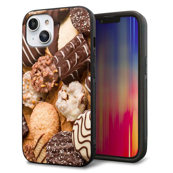 iPhone14 強化ガラス&TPUスマホケース ガラプリ【442 クッキー mix】
