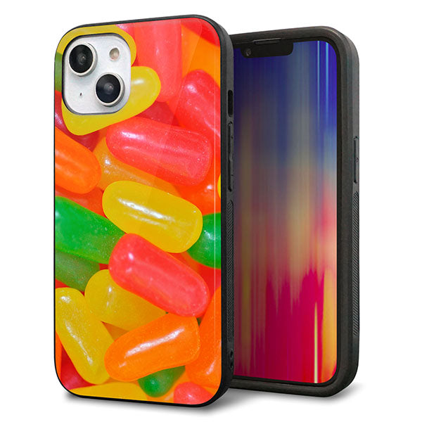 iPhone14 強化ガラス&TPUスマホケース ガラプリ【449 ジェリービーンズ】