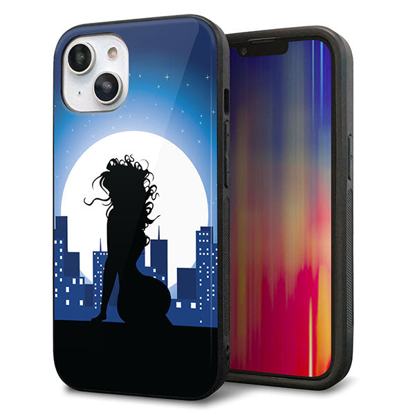 iPhone14 強化ガラス&TPUスマホケース ガラプリ【482 夜の窓辺】