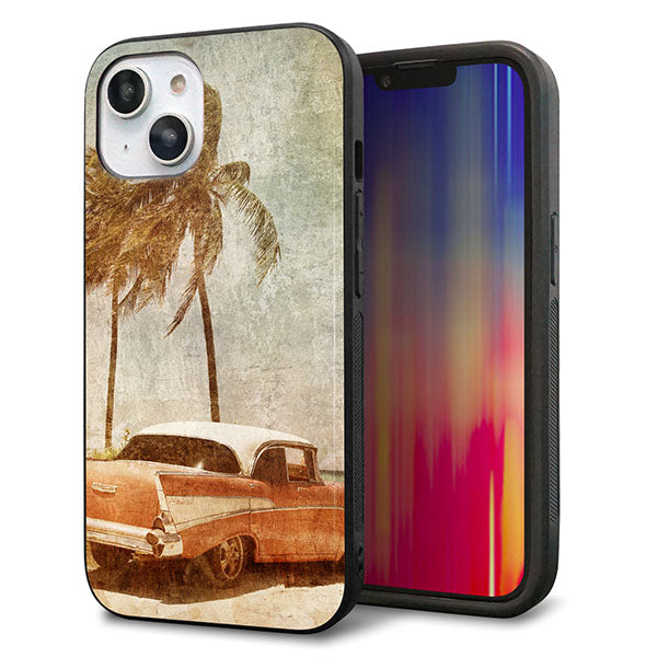 iPhone14 強化ガラス&TPUスマホケース ガラプリ【620 憧れの時-CAR】