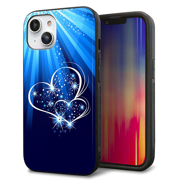iPhone14 強化ガラス&TPUスマホケース ガラプリ【702 スイミングハート】