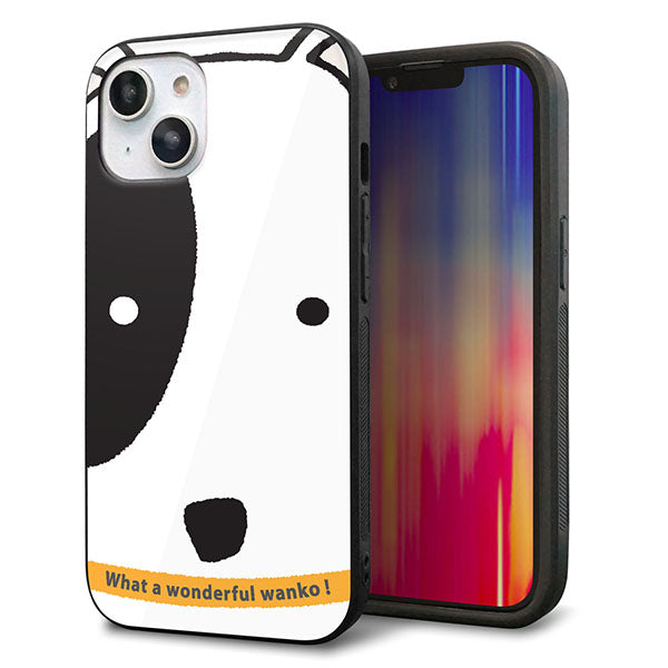 iPhone14 強化ガラス&TPUスマホケース ガラプリ【IA800 わんこ】