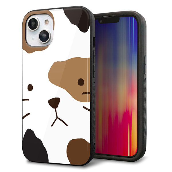 iPhone14 強化ガラス&TPUスマホケース ガラプリ【IA801 みけ】