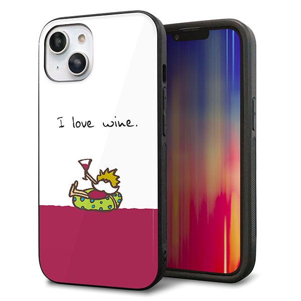 iPhone14 強化ガラス&TPUスマホケース ガラプリ【IA811 ワインの神様】