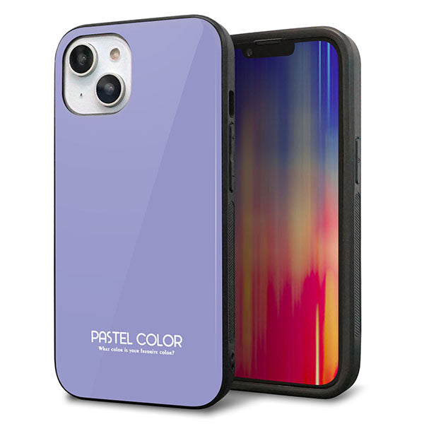 iPhone14 強化ガラス&TPUスマホケース ガラプリ【KM900 パステルカラー(パステルブルー)】