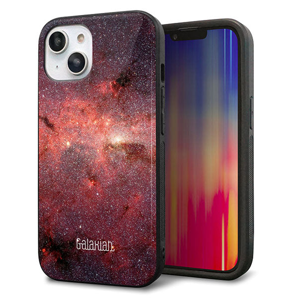iPhone14 強化ガラス&TPUスマホケース ガラプリ【KM923 Galaxias Red】