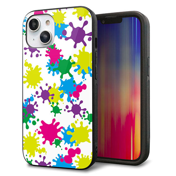 iPhone14 強化ガラス&TPUスマホケース ガラプリ【MA878 ペイントホワイト】