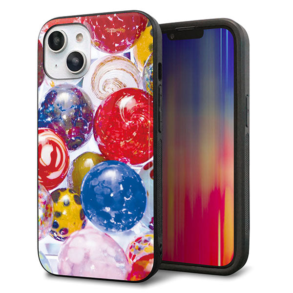 iPhone14 強化ガラス&TPUスマホケース ガラプリ【MA935 ヨーヨー】