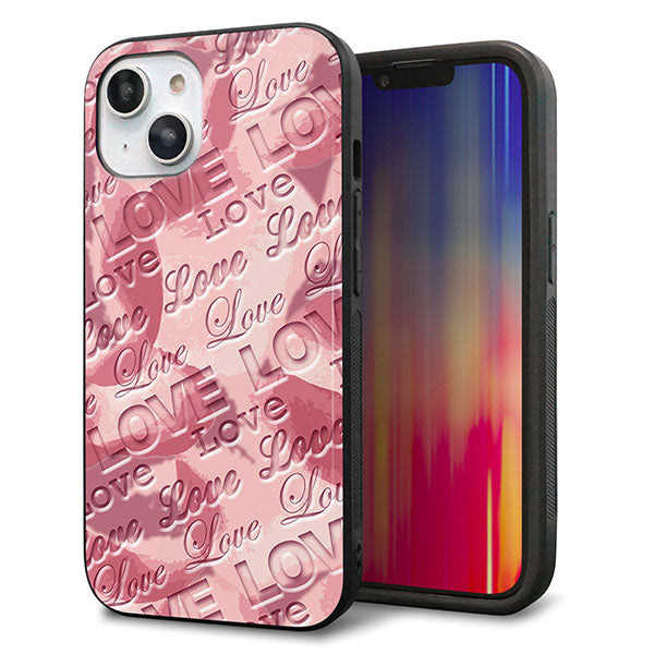 iPhone14 強化ガラス&TPUスマホケース ガラプリ【SC844 フラワーヴェルニLOVE(ローズヴェルール)】