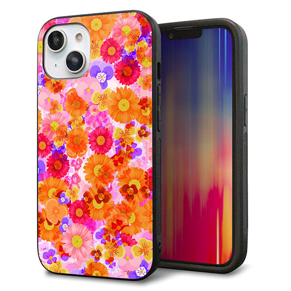 iPhone14 強化ガラス&TPUスマホケース ガラプリ【SC869 リバティプリント フルールドパルファン(ピンク)】