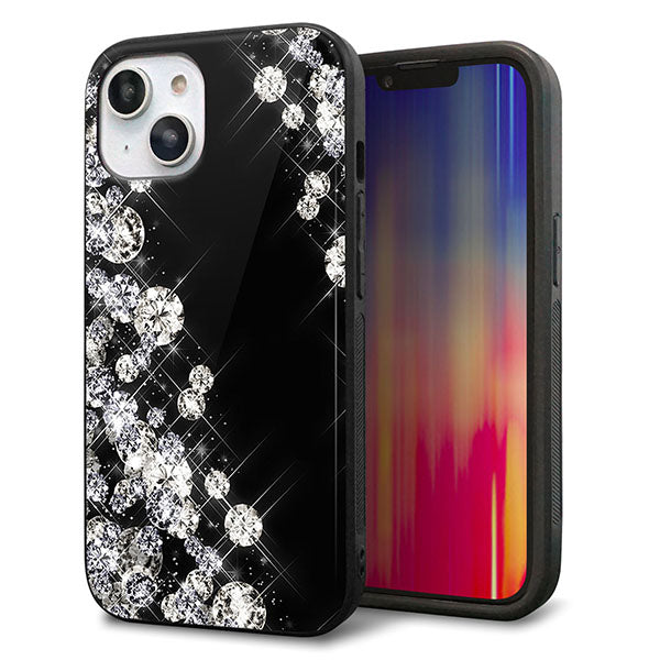iPhone14 強化ガラス&TPUスマホケース ガラプリ【VA871 ダイヤモンドフレーム】