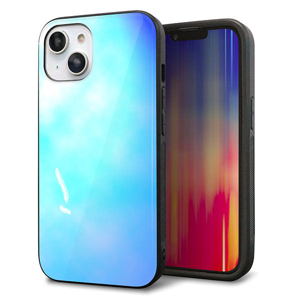 iPhone14 強化ガラス&TPUスマホケース ガラプリ【YJ291 デザイン 光】