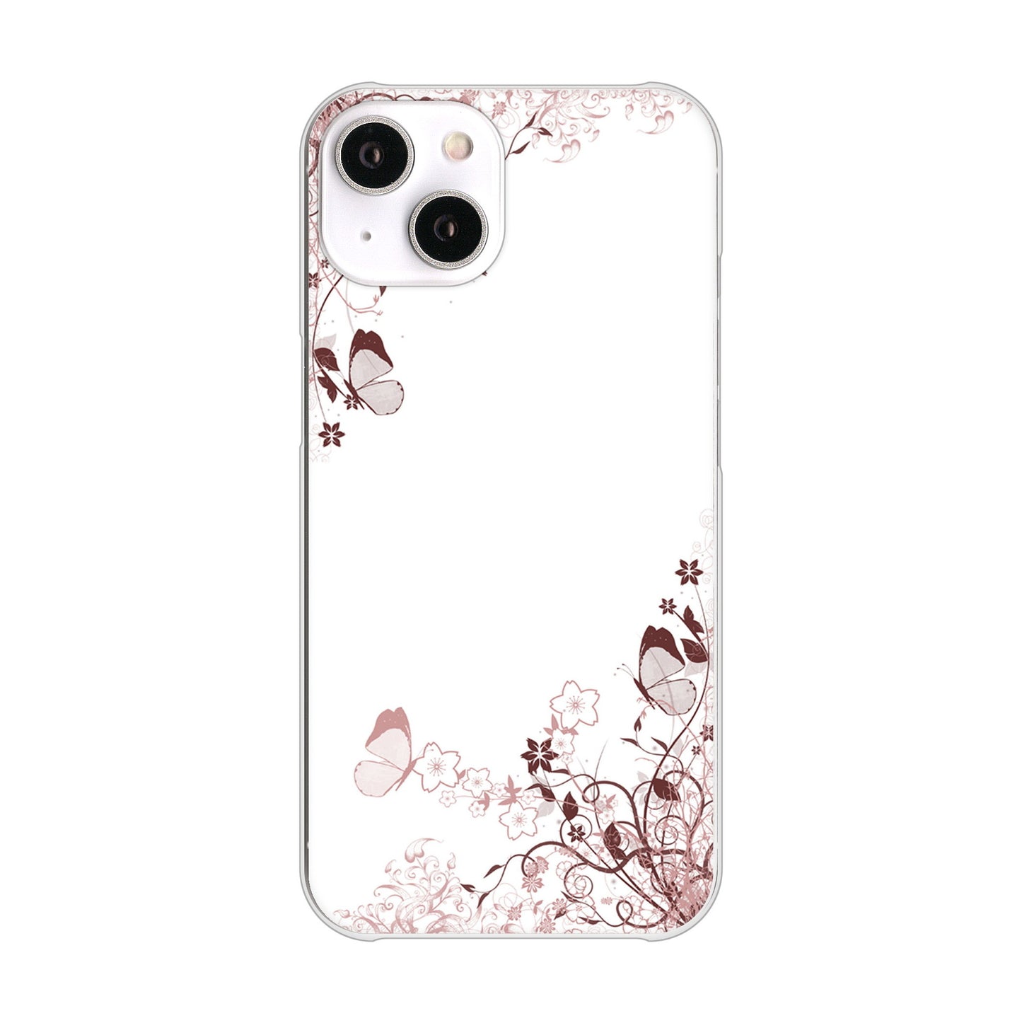 iPhone14 高画質仕上げ 背面印刷 ハードケース バタフライ