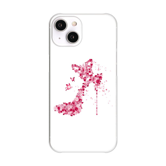 iPhone14 高画質仕上げ 背面印刷 ハードケース 【387 薔薇のハイヒール】