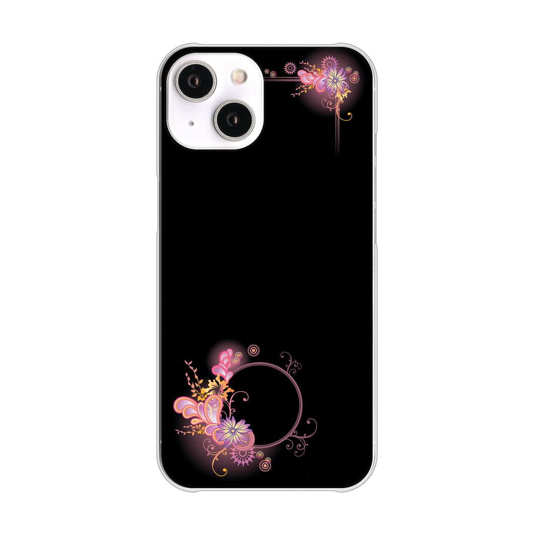 iPhone14 高画質仕上げ 背面印刷 ハードケース 【437 華のフレーム】