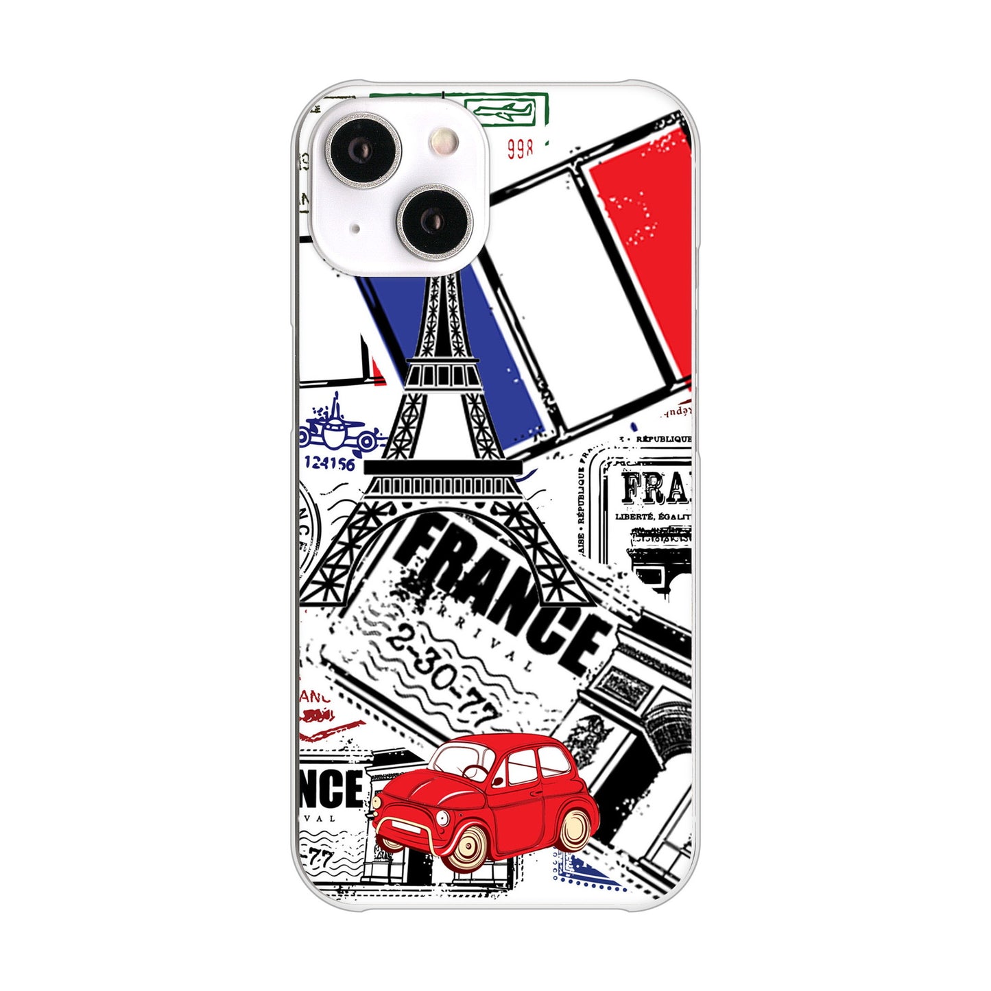 iPhone14 高画質仕上げ 背面印刷 ハードケース LOVE フランス
