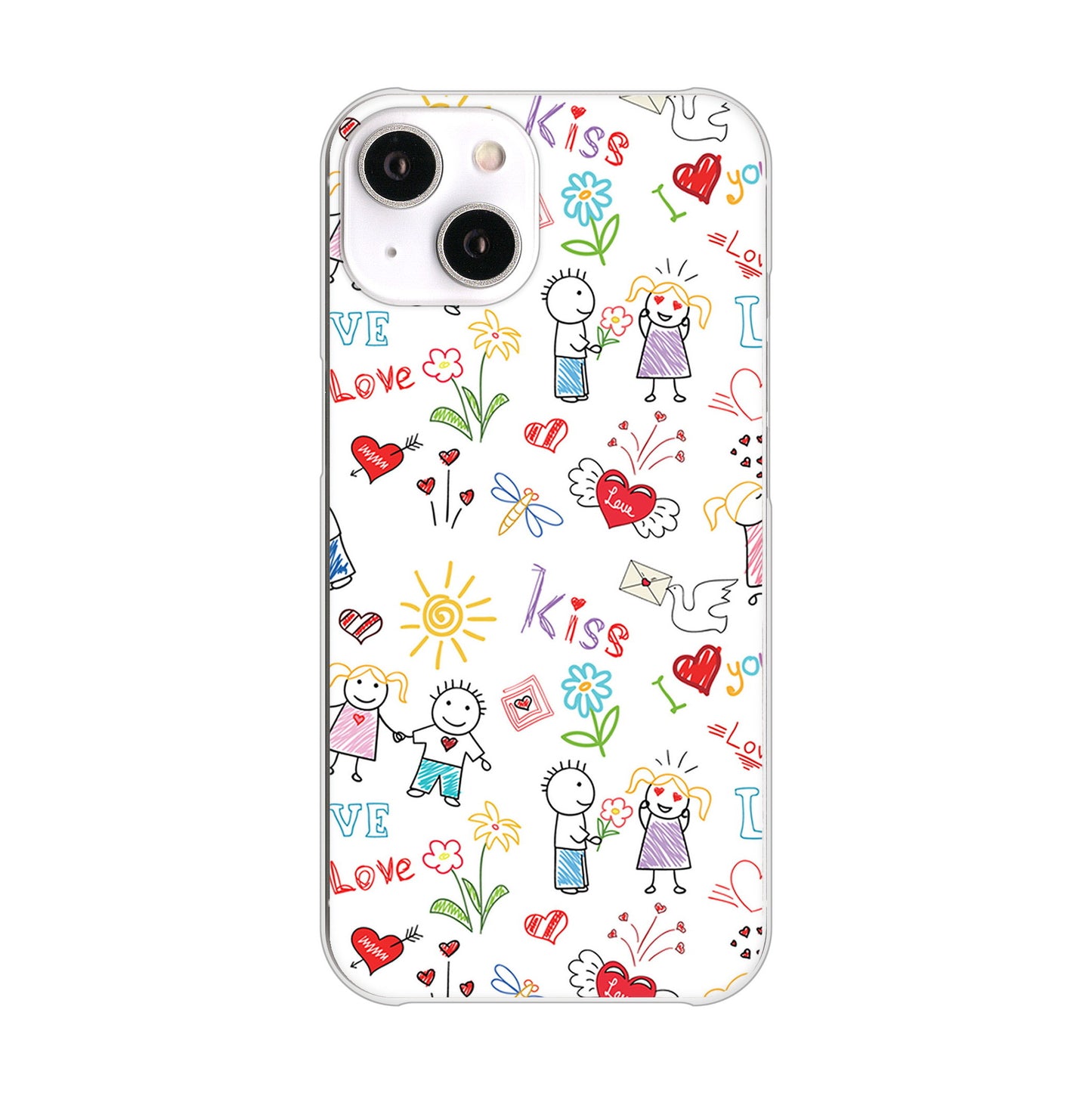 iPhone14 高画質仕上げ 背面印刷 ハードケース カップル&ファミリー