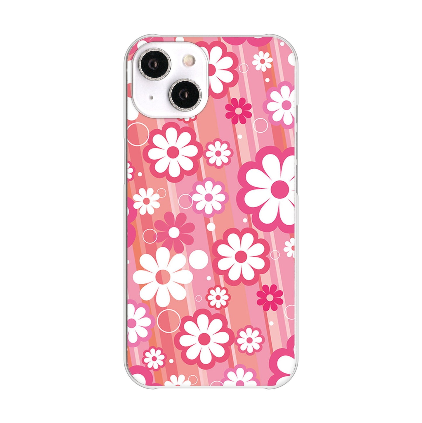 iPhone14 高画質仕上げ 背面印刷 ハードケース 【751 マーガレット(ピンク系)】