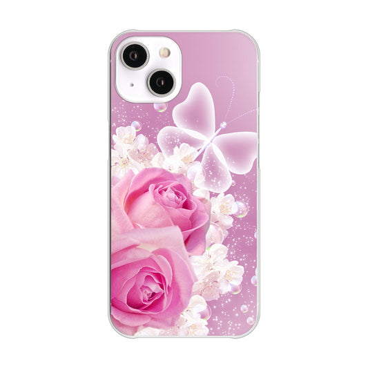 iPhone14 高画質仕上げ 背面印刷 ハードケース ロマンチックなバラ