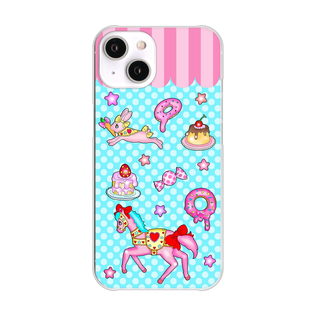 iPhone14 高画質仕上げ 背面印刷 ハードケース むかいあぐる メリーゴーランド