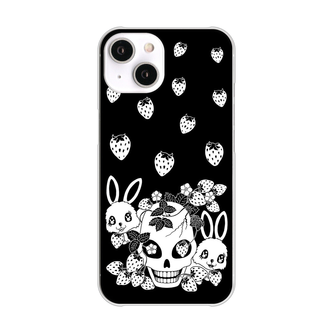 iPhone14 高画質仕上げ 背面印刷 ハードケース むかいあぐる 苺兎