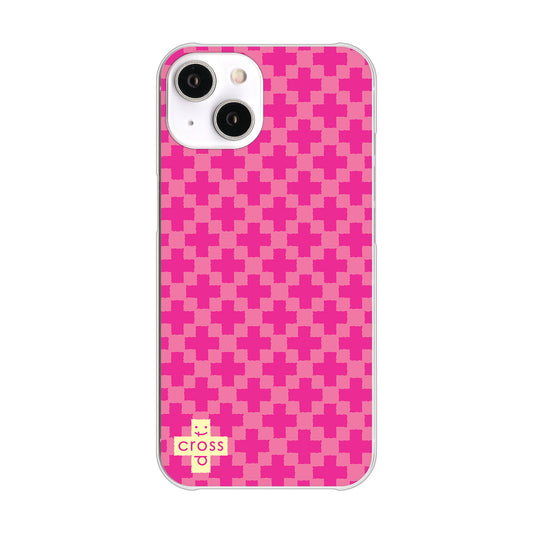 iPhone 14 クロスドット ハードケース 背面印刷