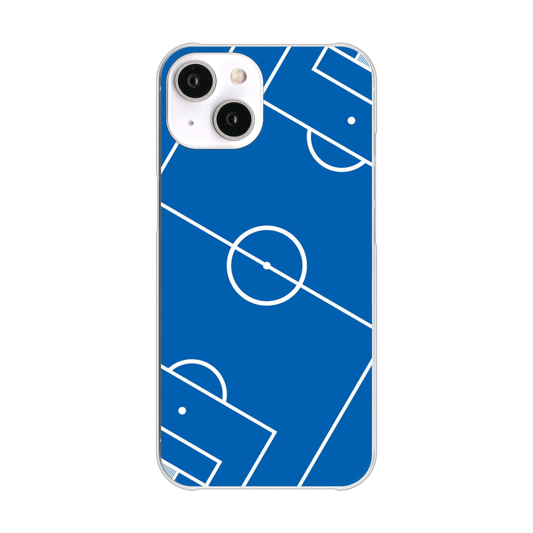 iPhone14 高画質仕上げ 背面印刷 ハードケース 【IB922 SOCCER_ピッチ】