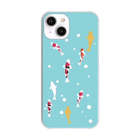 iPhone14 高画質仕上げ 背面印刷 ハードケース 【KG800 コイの遊泳】