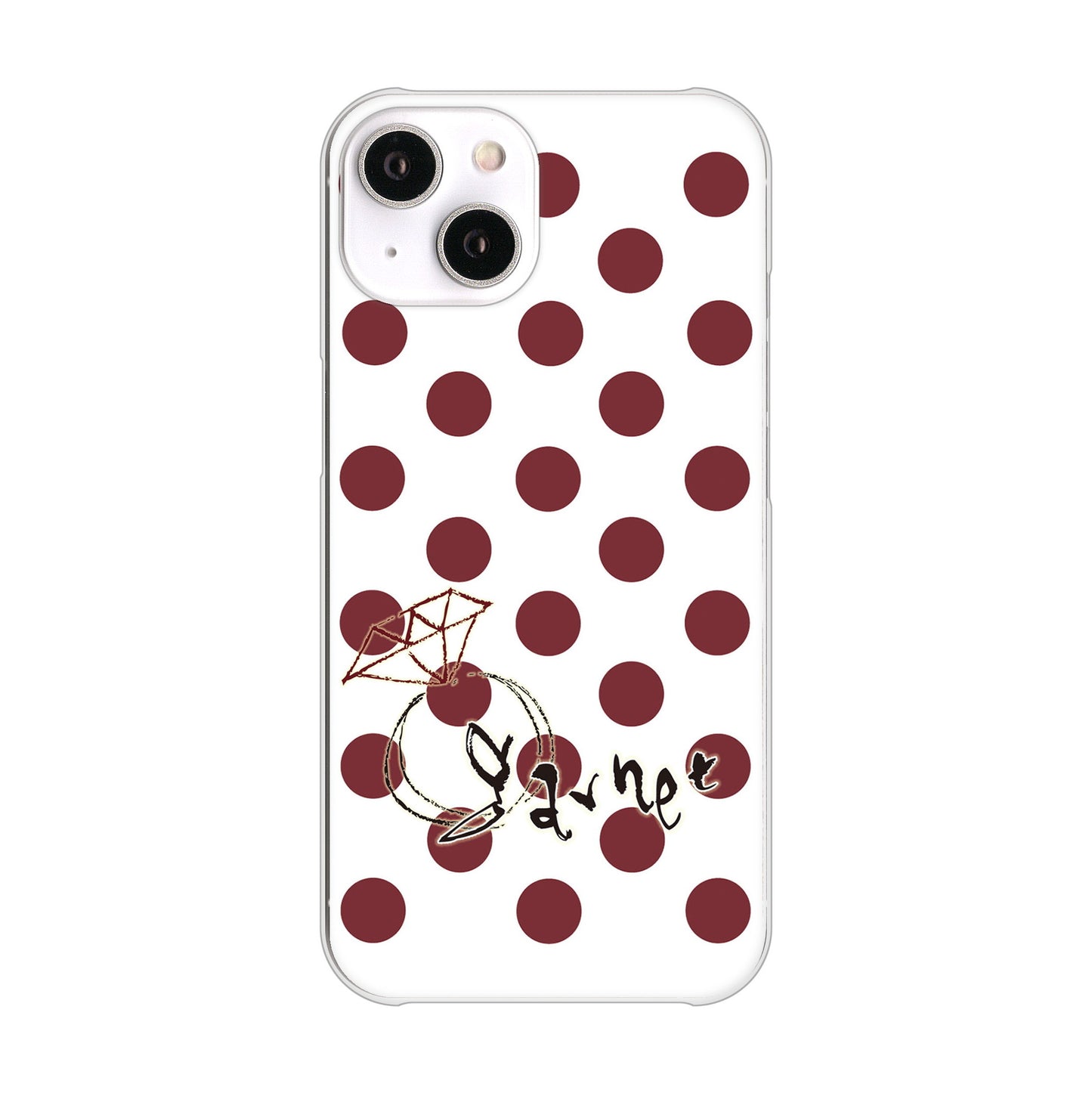 iPhone14 高画質仕上げ 背面印刷 ハードケース 大野詠舟 誕生石