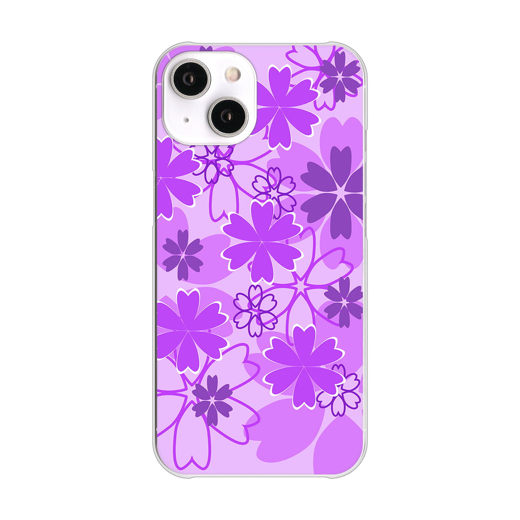 iPhone14 高画質仕上げ 背面印刷 ハードケース 重なり合う花