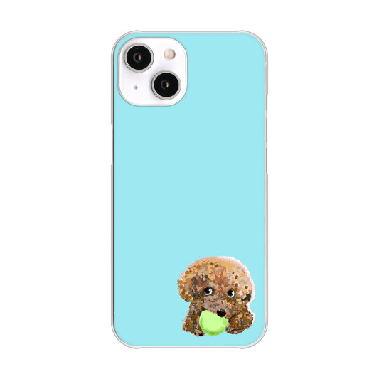iPhone14 高画質仕上げ 背面印刷 ハードケース トイプードル&ボール