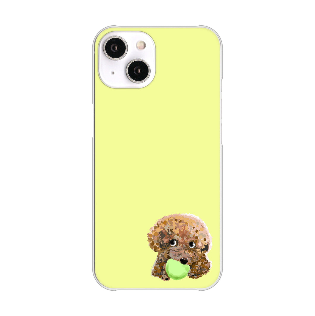 iPhone14 高画質仕上げ 背面印刷 ハードケース トイプードル&ボール