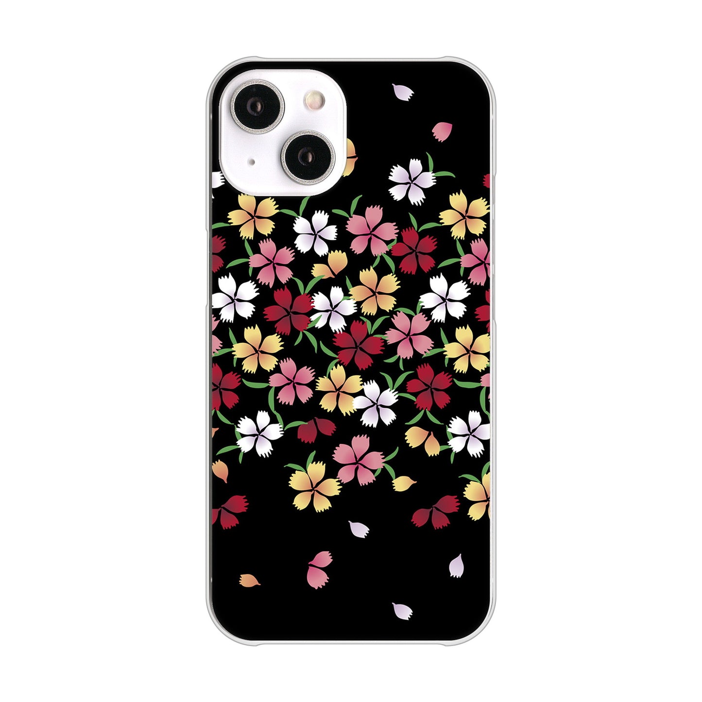 iPhone14 高画質仕上げ 背面印刷 ハードケース 和花柄