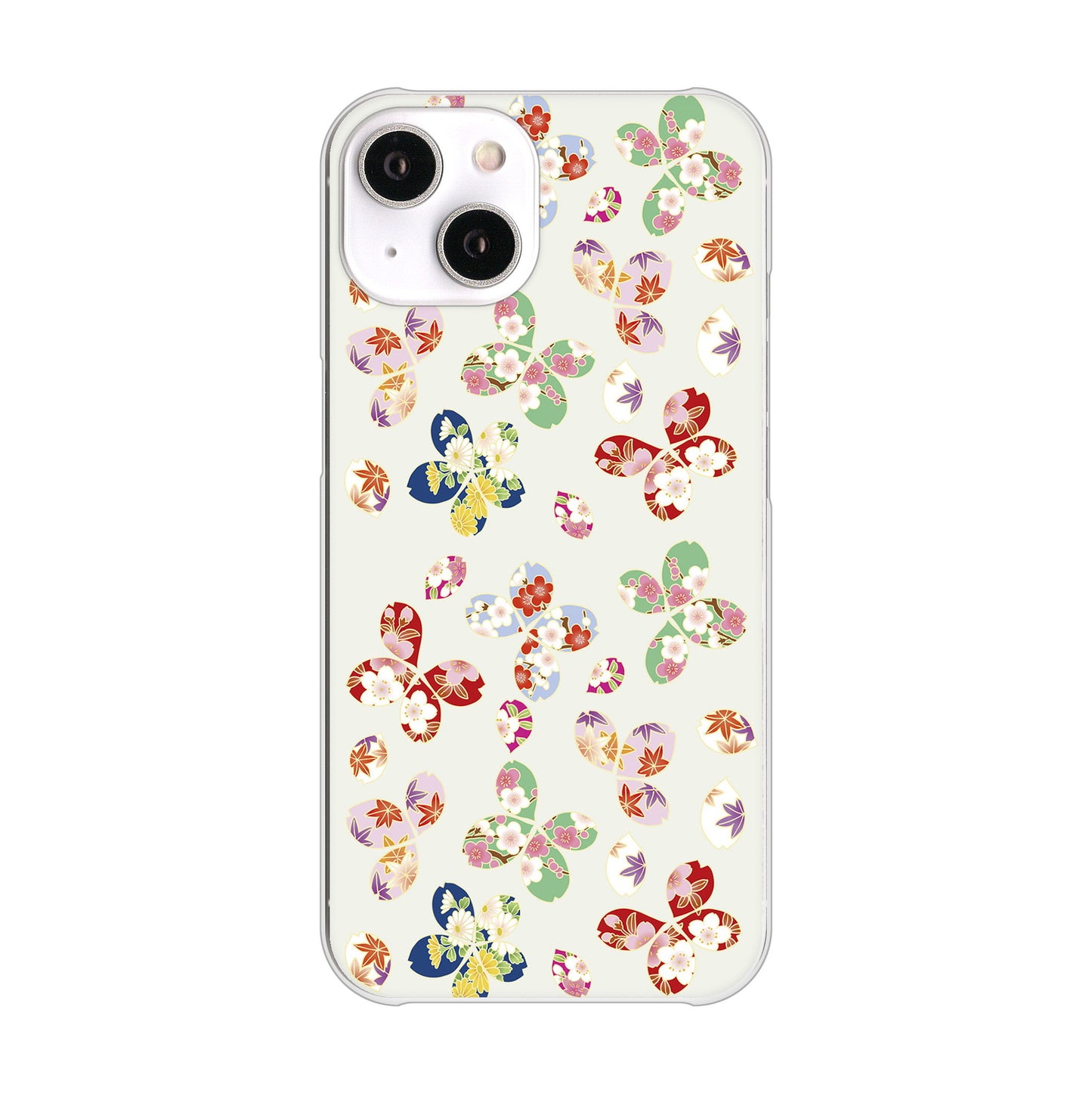 iPhone14 高画質仕上げ 背面印刷 ハードケース 和花柄