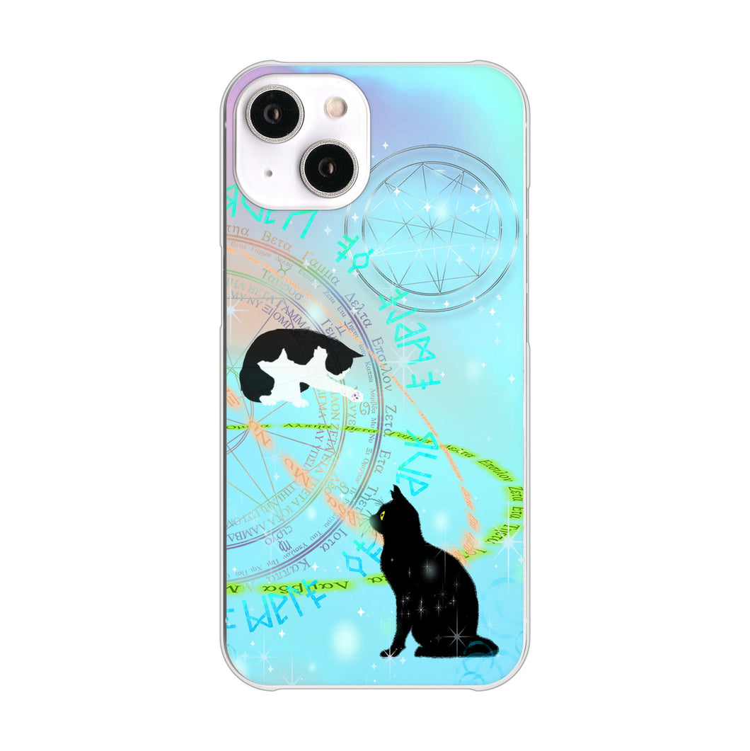 iPhone14 高画質仕上げ 背面印刷 ハードケース 魔法陣猫