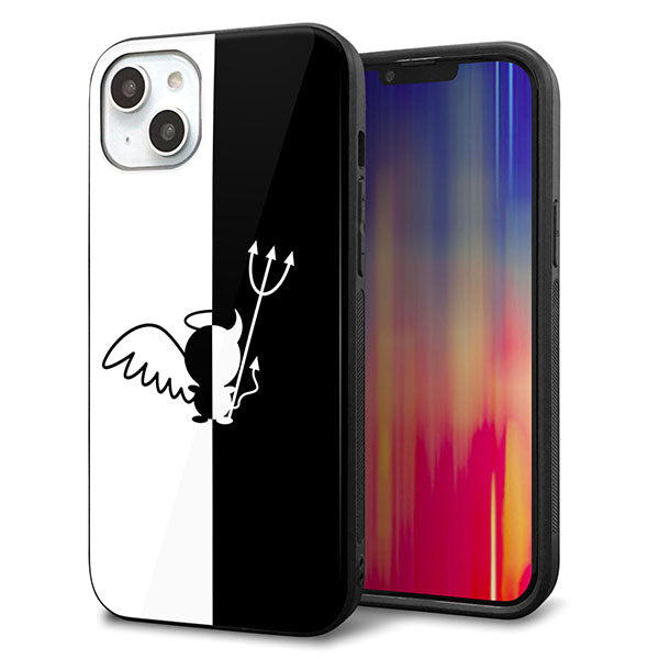 iPhone14 Plus 強化ガラス&TPUスマホケース ガラプリ【027 ハーフデビット】