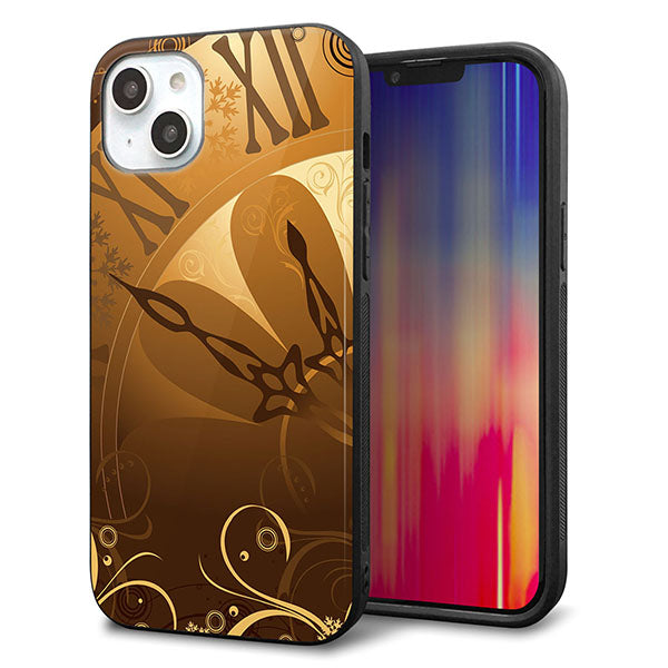 iPhone14 Plus 強化ガラス&TPUスマホケース ガラプリ【185 時を刻む針】