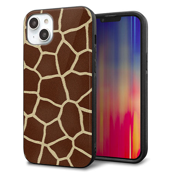 iPhone14 Plus 強化ガラス&TPUスマホケース ガラプリ【209 キリンの背中】