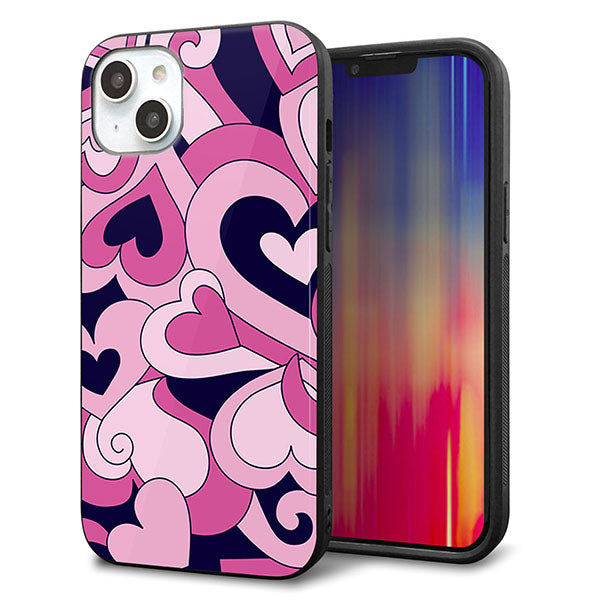 iPhone14 Plus 強化ガラス&TPUスマホケース ガラプリ【223 ハートの調べ】