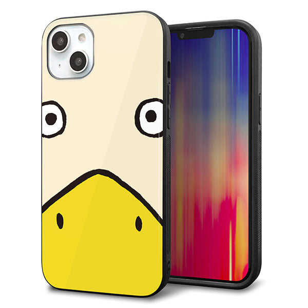 iPhone14 Plus 強化ガラス&TPUスマホケース ガラプリ【347 あひる】