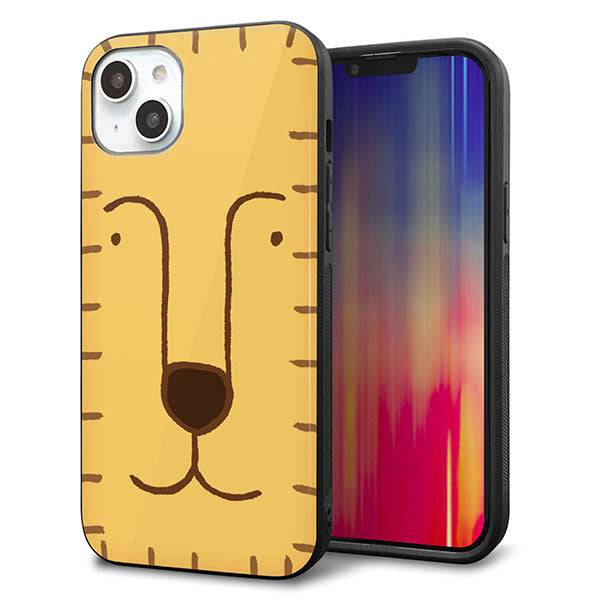 iPhone14 Plus 強化ガラス&TPUスマホケース ガラプリ【356 らいおん】