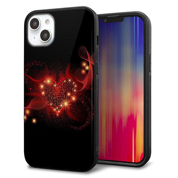 iPhone14 Plus 強化ガラス&TPUスマホケース ガラプリ【382 ハートの創生】