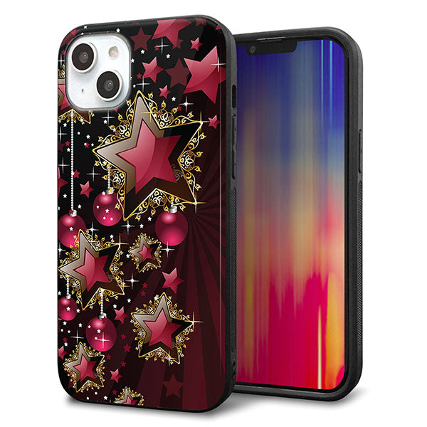 iPhone14 Plus 強化ガラス&TPUスマホケース ガラプリ【434 星の壁】