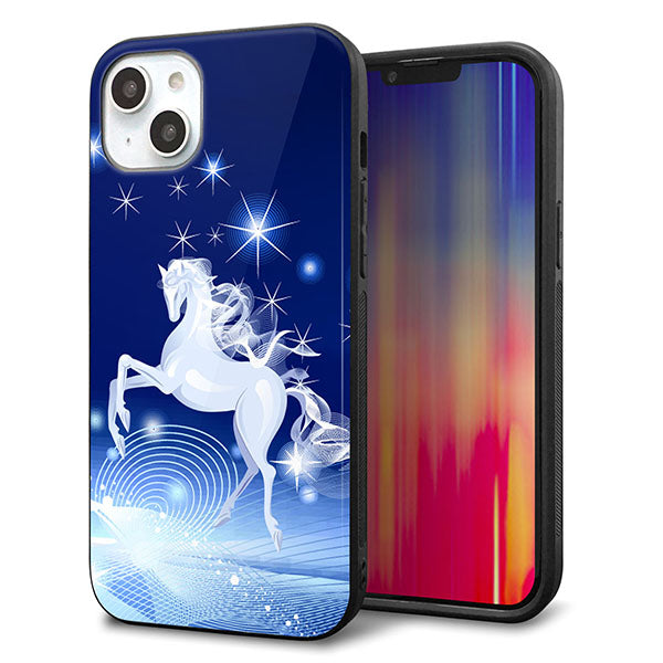 iPhone14 Plus 強化ガラス&TPUスマホケース ガラプリ【436 ペガサス】