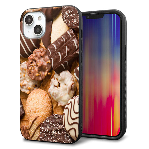 iPhone14 Plus 強化ガラス&TPUスマホケース ガラプリ【442 クッキー mix】