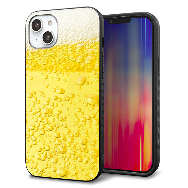 iPhone14 Plus 強化ガラス&TPUスマホケース ガラプリ【450 生ビール】