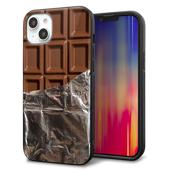 iPhone14 Plus 強化ガラス&TPUスマホケース ガラプリ【451 板チョコ】
