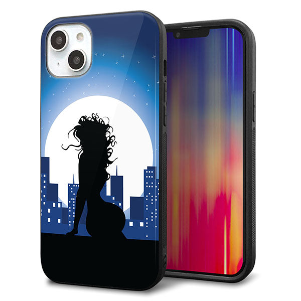 iPhone14 Plus 強化ガラス&TPUスマホケース ガラプリ【482 夜の窓辺】